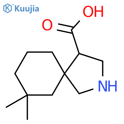 7,7-dimethyl-2-azaspiro4.5decane-4-carboxylic acid structure
