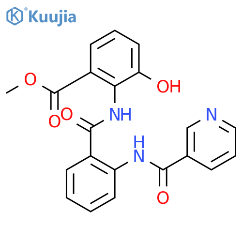 methyl 3-hydroxy-2-(2-(nicotinamido)benzamido)benzoate structure