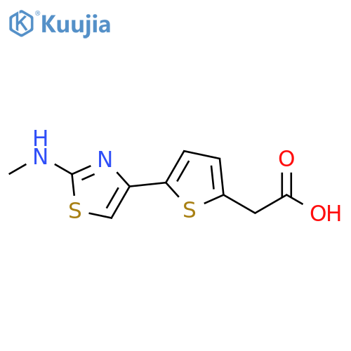 2-{5-2-(methylamino)-1,3-thiazol-4-ylthiophen-2-yl}acetic acid structure
