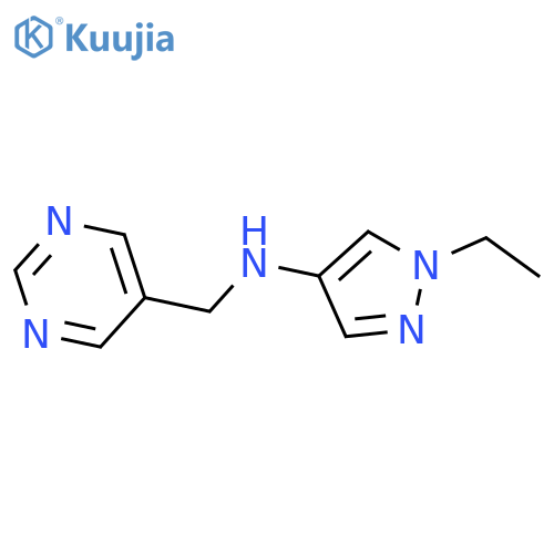1-ethyl-N-[(pyrimidin-5-yl)methyl]-1H-pyrazol-4-amine structure