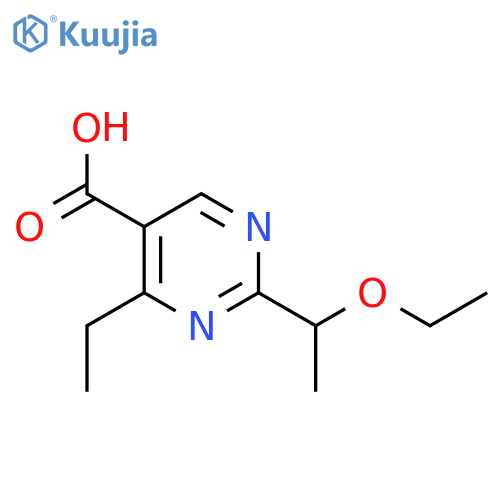 5-Pyrimidinecarboxylic acid, 2-(1-ethoxyethyl)-4-ethyl- structure