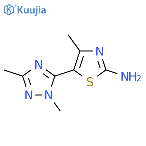 5-(dimethyl-1H-1,2,4-triazol-5-yl)-4-methyl-1,3-thiazol-2-amine structure