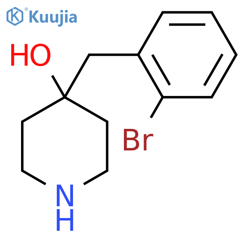 4-(2-bromophenyl)methylpiperidin-4-ol structure