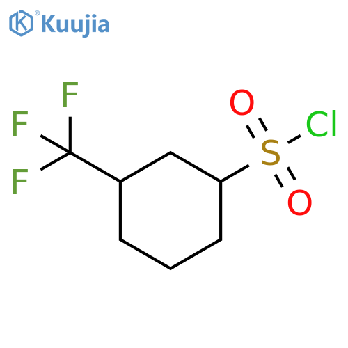 3-(trifluoromethyl)cyclohexane-1-sulfonyl chloride structure