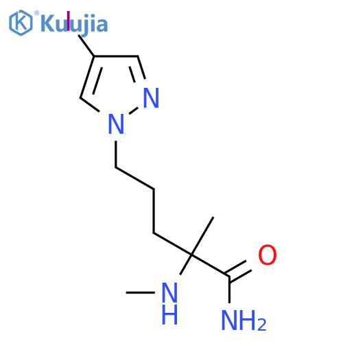 5-(4-iodo-1H-pyrazol-1-yl)-2-methyl-2-(methylamino)pentanamide structure