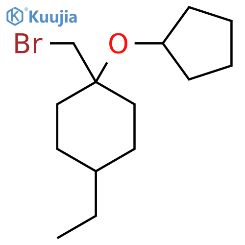 1-(bromomethyl)-1-(cyclopentyloxy)-4-ethylcyclohexane structure