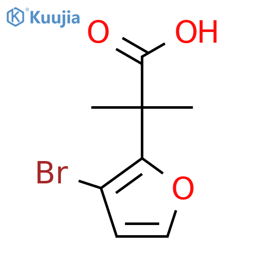 2-(3-Bromofuran-2-yl)-2-methylpropanoic acid structure