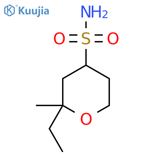 2-Ethyl-2-methyloxane-4-sulfonamide structure