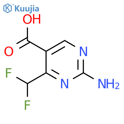 5-Pyrimidinecarboxylic acid, 2-amino-4-(difluoromethyl)- structure