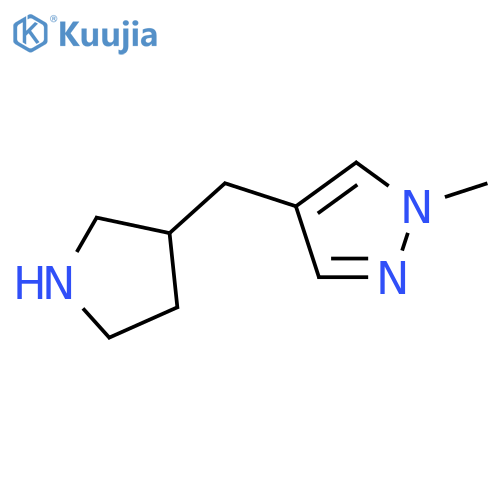 1-methyl-4-[(pyrrolidin-3-yl)methyl]-1H-pyrazole structure