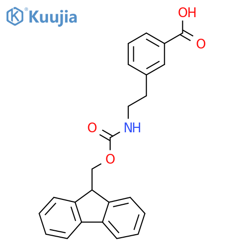 3-2-({(9H-fluoren-9-yl)methoxycarbonyl}amino)ethylbenzoic acid structure