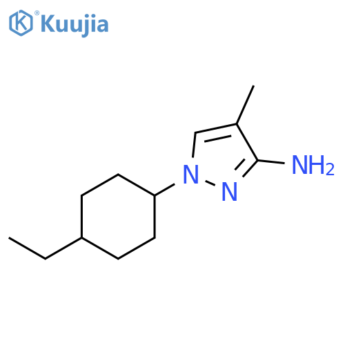 1-(4-ethylcyclohexyl)-4-methyl-1H-pyrazol-3-amine structure