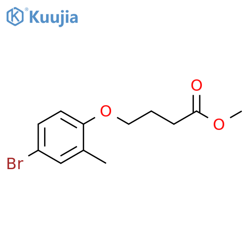 methyl 4-(4-bromo-2-methylphenoxy)butanoate structure