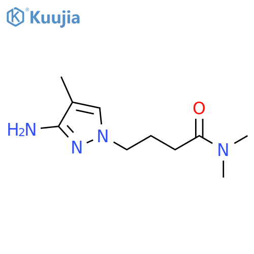 4-(3-amino-4-methyl-1H-pyrazol-1-yl)-N,N-dimethylbutanamide structure