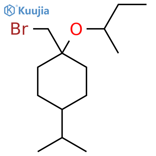 1-(bromomethyl)-1-(butan-2-yloxy)-4-(propan-2-yl)cyclohexane structure