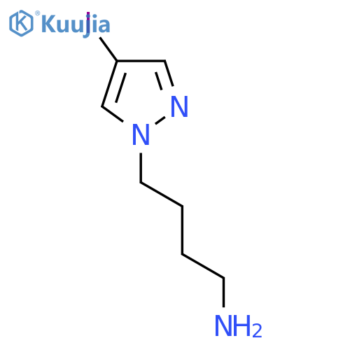 4-(4-iodo-1H-pyrazol-1-yl)butan-1-amine structure