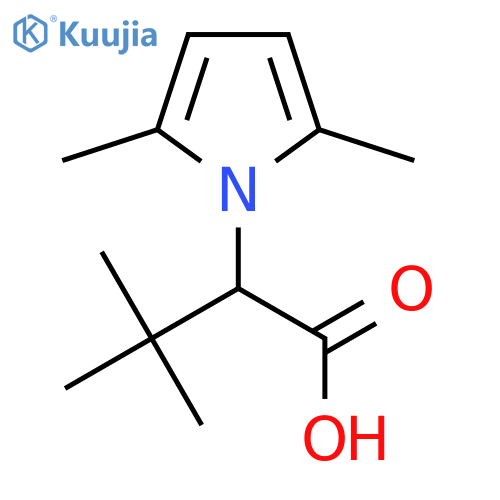 2-(2,5-dimethyl-1H-pyrrol-1-yl)-3,3-dimethylbutanoic acid structure