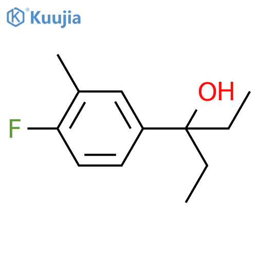 3-(4-Fluoro-3-methylphenyl)-3-pentanol structure