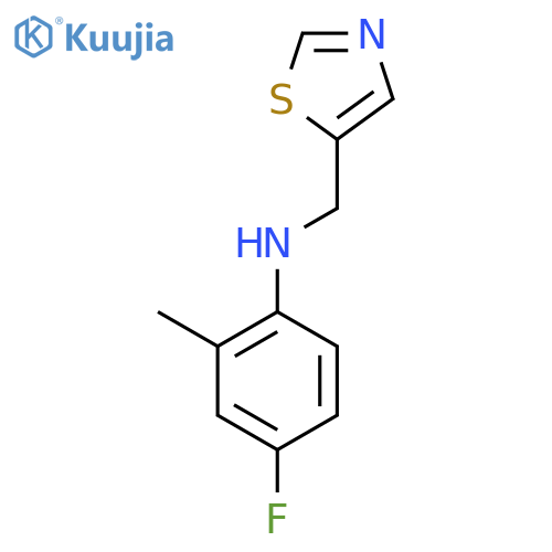 4-fluoro-2-methyl-N-(1,3-thiazol-5-yl)methylaniline structure