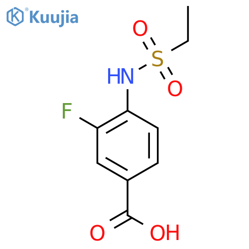 4-Ethanesulfonamido-3-fluorobenzoic acid structure