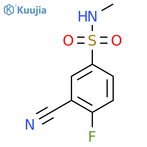 3-Cyano-4-fluoro-n-methylbenzene-1-sulfonamide structure