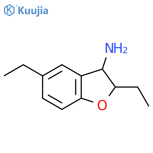 2,5-Diethyl-2,3-dihydro-1-benzofuran-3-amine structure