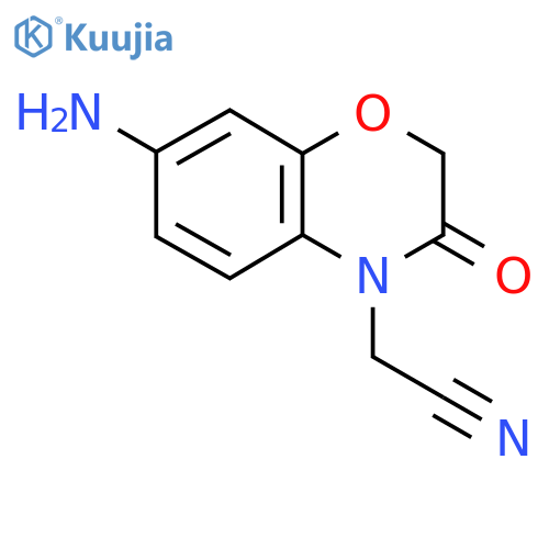 2-(7-amino-3-oxo-3,4-dihydro-2H-1,4-benzoxazin-4-yl)acetonitrile structure