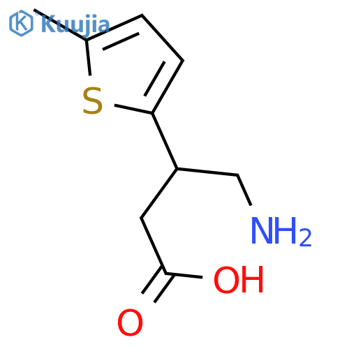 4-amino-3-(5-methylthiophen-2-yl)butanoic acid structure