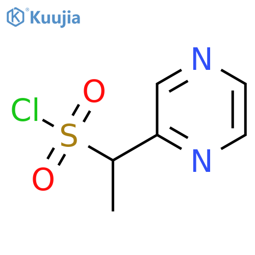 1-(Pyrazin-2-yl)ethanesulfonyl chloride structure