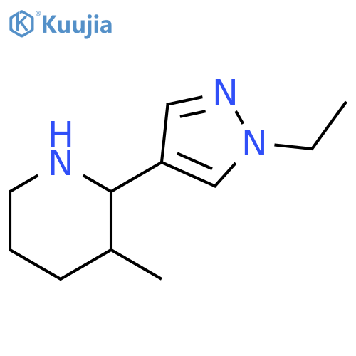 2-(1-ethyl-1H-pyrazol-4-yl)-3-methylpiperidine structure