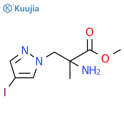 methyl 2-amino-3-(4-iodo-1H-pyrazol-1-yl)-2-methylpropanoate structure