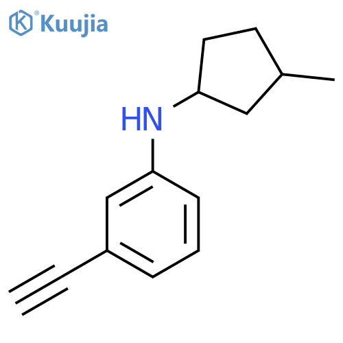 3-ethynyl-N-(3-methylcyclopentyl)aniline structure
