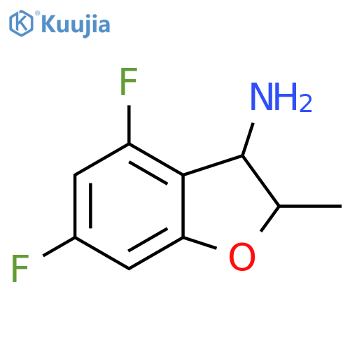 4,6-difluoro-2-methyl-2,3-dihydro-1-benzofuran-3-amine structure