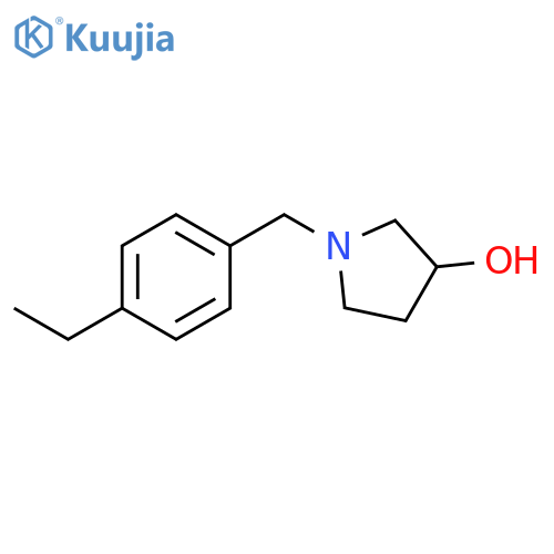 1-[(4-ethylphenyl)methyl]pyrrolidin-3-ol structure
