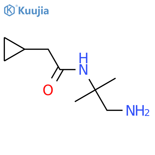 N-(1-amino-2-methylpropan-2-yl)-2-cyclopropylacetamide structure