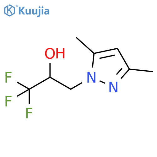 3-(3,5-dimethyl-1H-pyrazol-1-yl)-1,1,1-trifluoropropan-2-ol structure