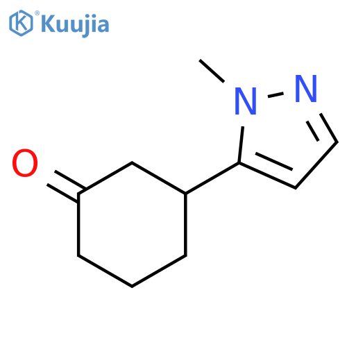 3-(1-methyl-1H-pyrazol-5-yl)cyclohexan-1-one structure