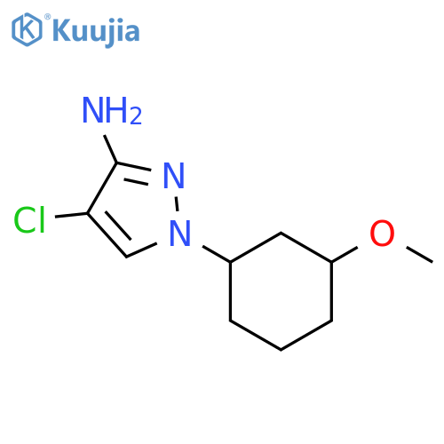 1H-Pyrazol-3-amine, 4-chloro-1-(3-methoxycyclohexyl)- structure