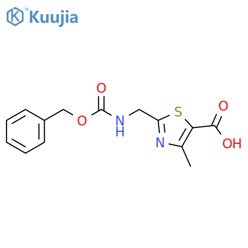 5-Thiazolecarboxylic acid, 4-methyl-2-[[[(phenylmethoxy)carbonyl]amino]methyl]- structure