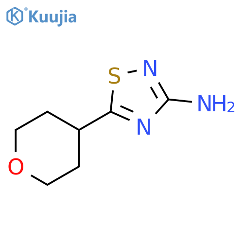 5-(oxan-4-yl)-1,2,4-thiadiazol-3-amine structure