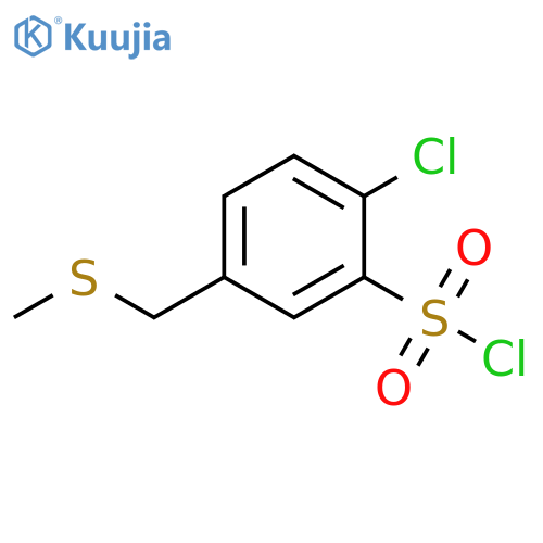 2-CHLORO-5-(METHYLSULFANYL)METHYLBENZENE-1-SULFONYL CHLORIDE structure