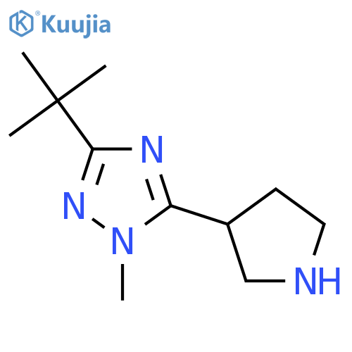 3-tert-butyl-1-methyl-5-(pyrrolidin-3-yl)-1H-1,2,4-triazole structure