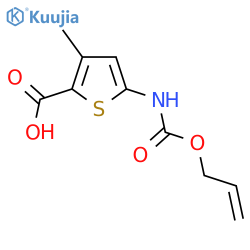3-methyl-5-{(prop-2-en-1-yloxy)carbonylamino}thiophene-2-carboxylic acid structure