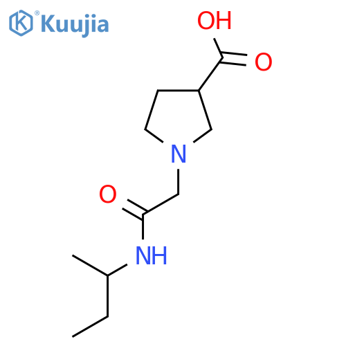 1-{[(Butan-2-yl)carbamoyl]methyl}pyrrolidine-3-carboxylic acid structure