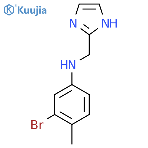3-bromo-N-(1H-imidazol-2-yl)methyl-4-methylaniline structure
