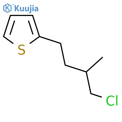 Thiophene, 2-(4-chloro-3-methylbutyl)- structure