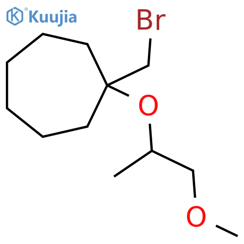 1-(bromomethyl)-1-(1-methoxypropan-2-yl)oxycycloheptane structure