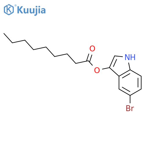 Nonanoic acid,5-bromo-1H-indol-3-yl ester structure