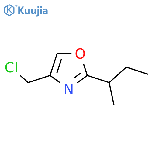 Oxazole, 4-(chloromethyl)-2-(1-methylpropyl)- structure