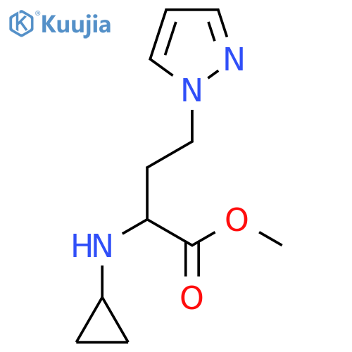 Methyl 2-(cyclopropylamino)-4-(1h-pyrazol-1-yl)butanoate structure